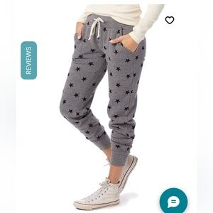 Alternative Apparel Eco Fleece Star Print Jogger Size M NWOT